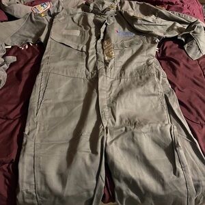 Gray Flight Suit with Patches